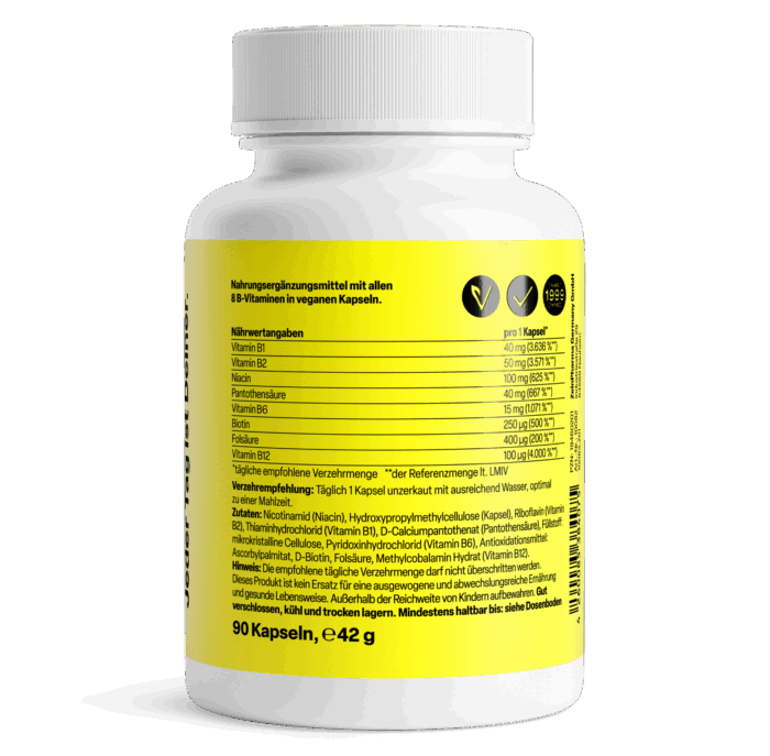 Ultra Vitamina B Complexo + Biotina (90 cápsulas) - Image 2