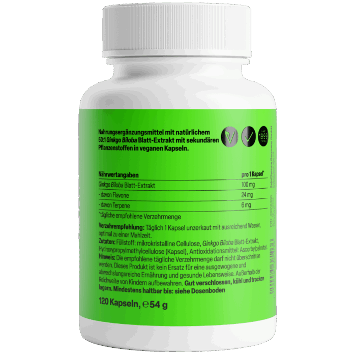Ginkgo Biloba 100mg (120 cápsulas) - Image 2