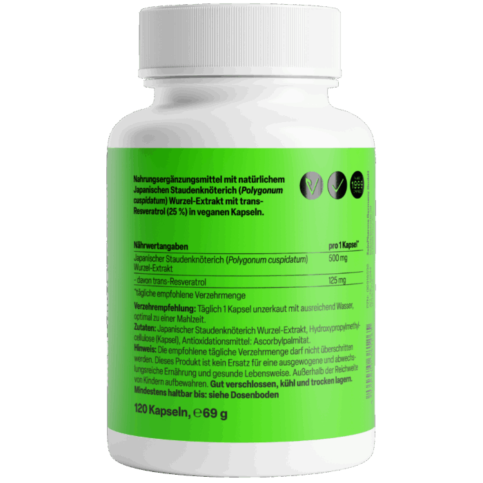 Resveratrol 125mg (120 cápsulas) - Image 2