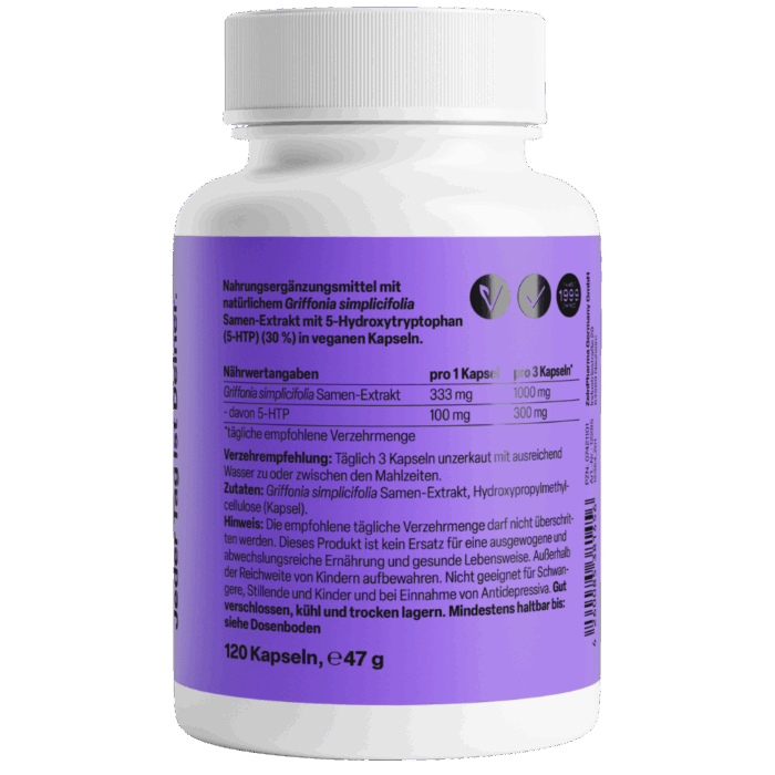 Griffonia 5-HTP 100mg (120 cápsulas) - Image 2