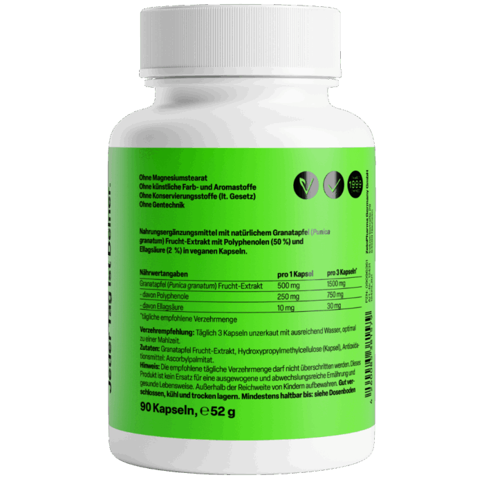Extrato Puro da Romã 500mg (90 cápsulas) - Image 2