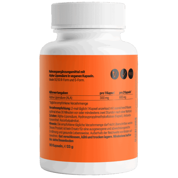 Ácido Alfa Lipoico 300mg (90 cápsulas) - Image 2