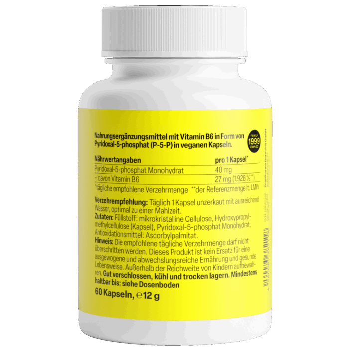 Vitamina B6 (P-5-P) 40mg (60 cápsulas) - Image 2