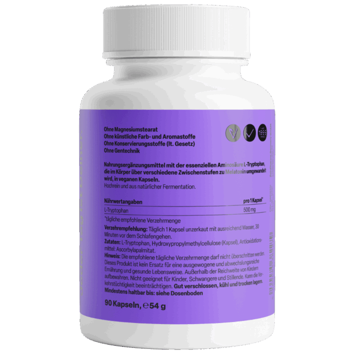L-Triptofano 500mg (90 cápsulas) - Image 2