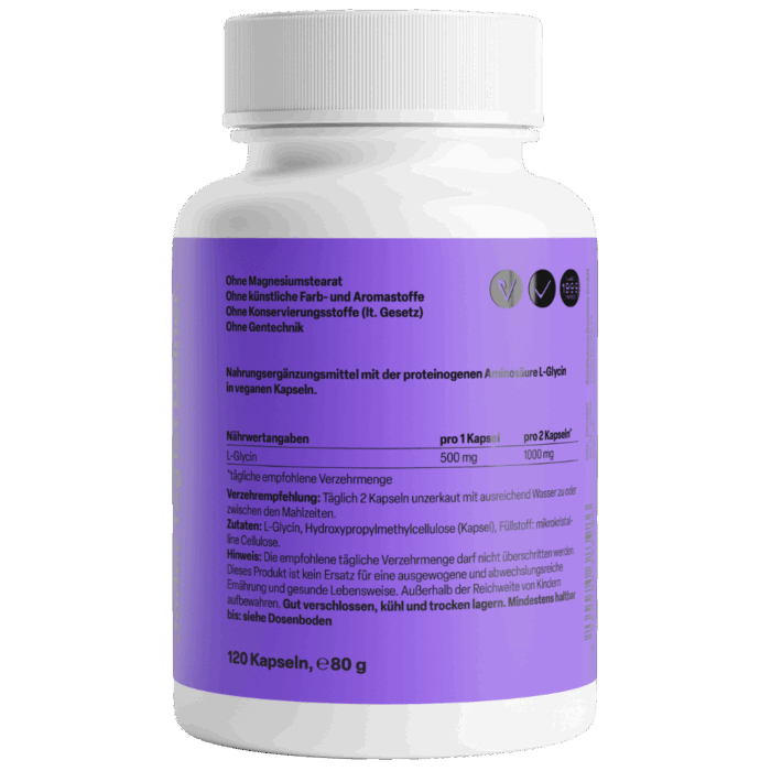 Glicina 500mg (120 cápsulas) - Image 2