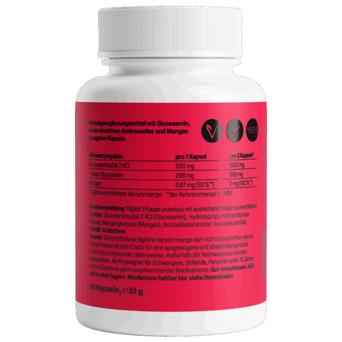 Glucosamina 500mg (90 cápsulas) - Image 2