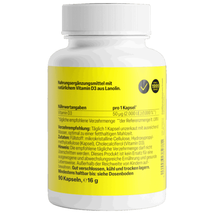 Vitamina D3 2000 U.I. (90 cápsulas) - Image 2