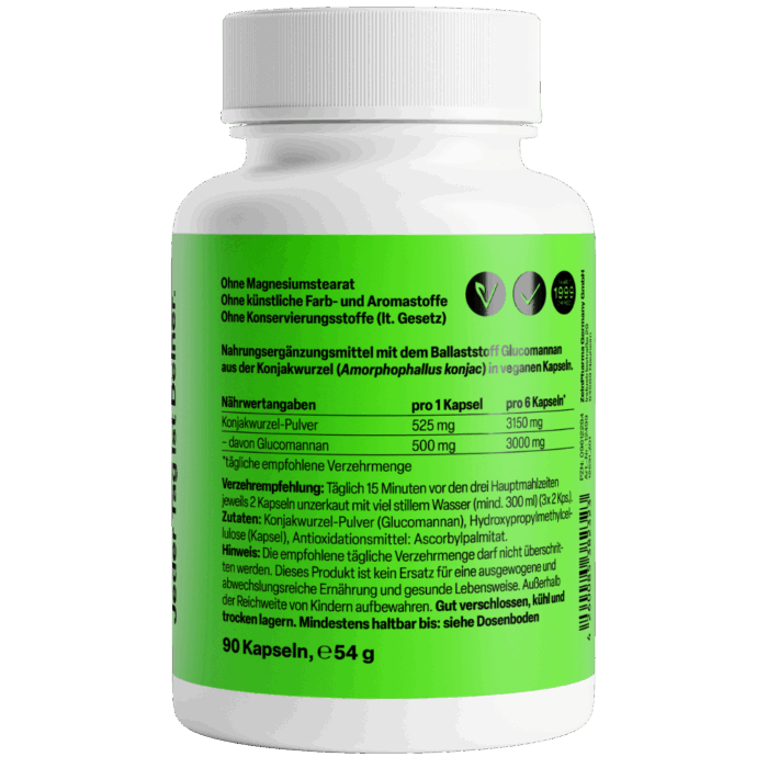Glucomanano 500mg (90 cápsulas) - Image 2