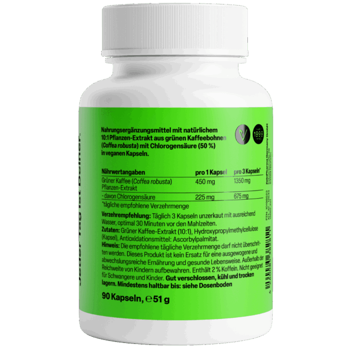 Extrato de Café Verde 450mg (90 cápsulas) - Image 2